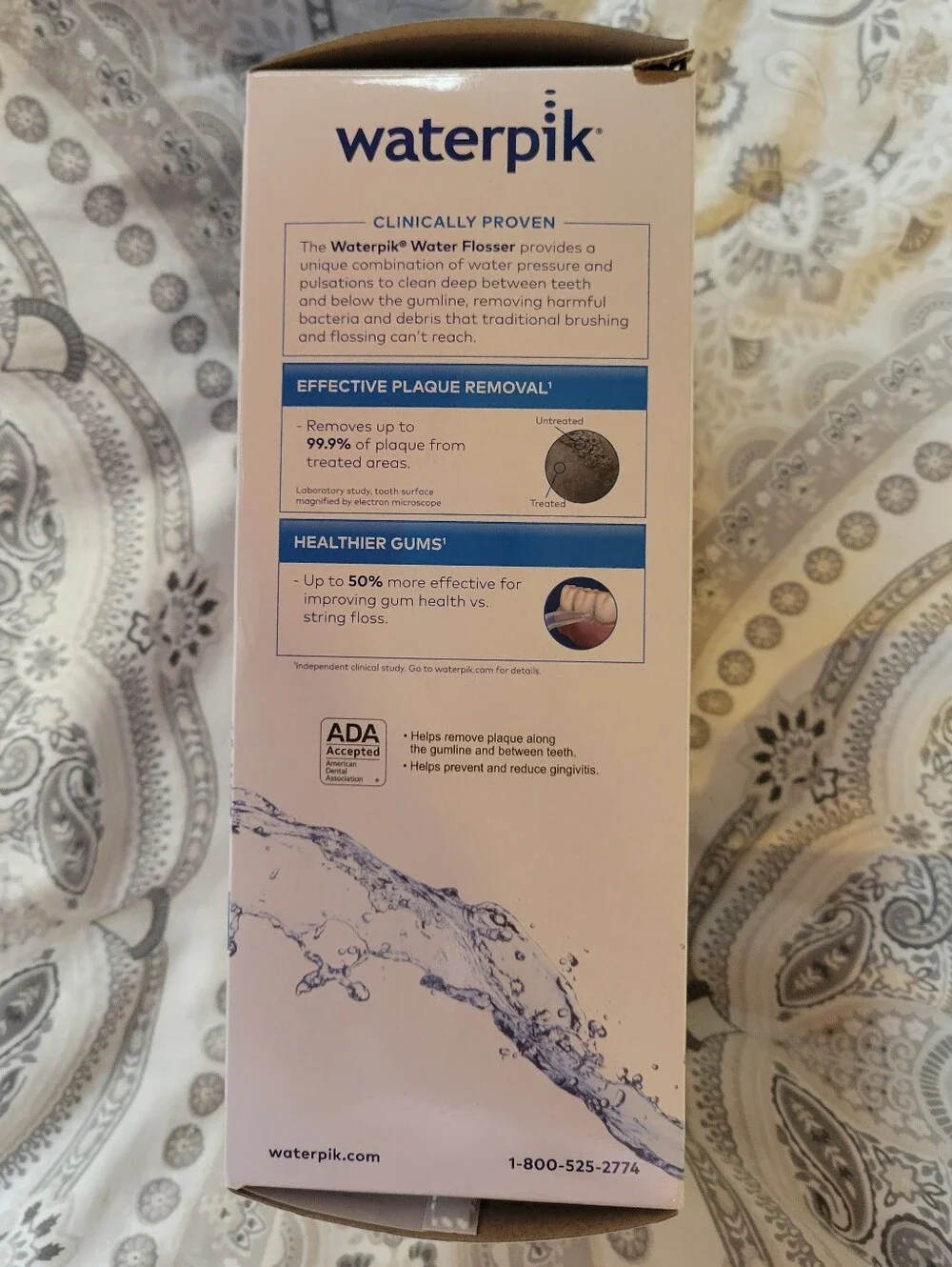 WATERPIK WATER FLOSSER WP-360W Cordless USB Rechargeable 2 Jet Tips White READ